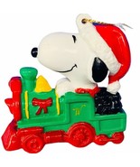 Snoopy Peanuts gang Charlie Brown Red Baron Christmas ornament train fig... - $19.69