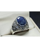 925 Sterling Silver Untreated Natural 6.25 Carat Ceylon Blue Sapphire Me... - £181.24 GBP