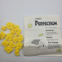 1991 Perfection Travel Game Replacement Pieces Yellow Shapes Instruction... - $8.60