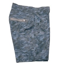 MACK WELDON Men&#39;s Activewear Shorts Blue Camo Print Drawstring Zip Size ... - $20.69