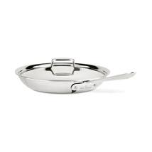 New All-Clad D5 Polished 5-Ply Nonstick 12 inch Fry Pan  with Lid - £103.27 GBP