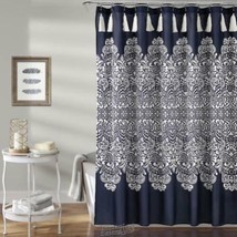 Lush Decor Boho Medallion Shower Curtain Blue - £26.57 GBP