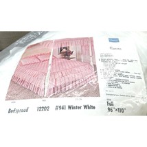 VTG Sears Full Quilted Bedspread White 96”X 110” Ruffled Ramona Collection - €47,99 EUR