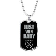 Express Your Love Gifts Just Win Baby Vegas Football Fan Necklace Dog Tag Engrav - £47.44 GBP