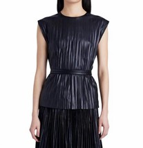 Proenza Schouler White Label lyra faux leather top in Black - £247.58 GBP