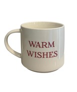 Threshold Warm Wishes Mug Red Holiday Porcelain Handle Coffee Cup Rare Cute - $367.22 MXN