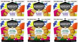 Kooshy Almost Naked &amp; Mambo Italiano Sourdough Non-GMO Croutons, Variety... - £45.01 GBP