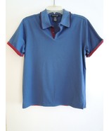 Mens Polo Shirt Size S Kenneth Cole Blue Twill All Sport Shirt $55 Value... - £11.53 GBP