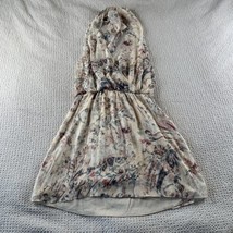 NWT $425 Haute Hippie Ginny Mini Dress Beige Silk Floral Halter Neck Wrap sz 10 - £60.91 GBP