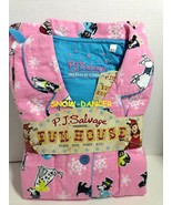 PJ Salvage Cotton Flannel Pajama Shirt/Pants Set Pink Dog L - $99.99