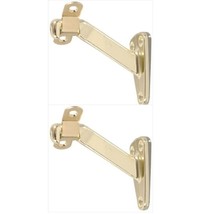 Hardware Essentials Brass Finish Heavy Duty Handrail Bracket 852261 (2-Pack) - £12.80 GBP
