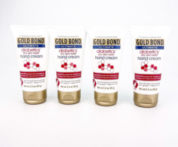 Gold Bond Ultimate Diabetics Dry Skin Relief Hand Cream 2.4oz Lot of 4 - £18.85 GBP