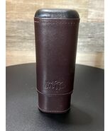 Mrs. Brog Cedar Wood Lined Brown Leather 2 Tube Sturdy Cigar Case Travel... - €18,88 EUR
