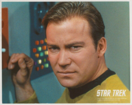 William Shatner Star Trek TOS 8x10 Publicity Photo Kirk On the USS Enter... - $282.06 MXN