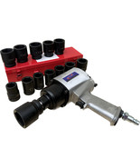 14pc Air Impact Wrench 960ft/lbs &amp; 3/4&quot; Dr. Shallow DUO SAE MM Cr-MO Soc... - $158.94
