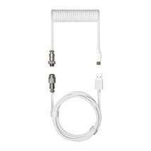 Cooler Master Coiled Cable Snow White with Detachable Metal Aviator Conn... - £36.96 GBP