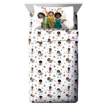 Encanto The Family Madrigal Kids 3-Piece Twin Sheet Set Microfiber White Disney - £27.60 GBP