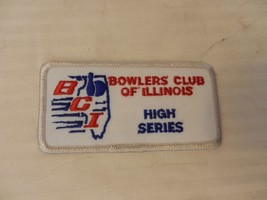 Bowlers Club of Illinois Men&#39;s High Series Patch from the 90s Silver Border - $7.13