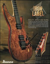 Ibanez Iron Label S-Series 6-String guitar advertisement 2015 ad print - £2.99 GBP