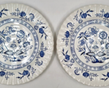 Blue Nordic 10&quot; Dinner Plates Onion J &amp; G Meakin England Ironstone Set of 2 - $25.00