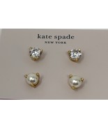 Kate Spade New York Rise and Shine CZ Stud and Faux Pearl Earrings, New - $52.13 CAD