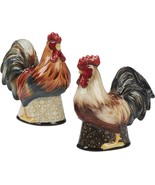 Gilded Rooster 23666 Ceramic 3D Salt &amp; Pepper Set Susan Winget - £18.15 GBP