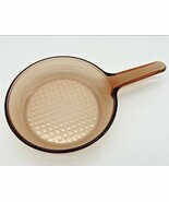 Visions Corning Ware Amber Glass Fry Skillet Pan 7 Inch Waffle Bottom ma... - $16.78