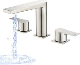 Roman Tub Faucet,2 Handle Deck Mount Tub Faucet,3 Hole, Brushed Nickel - $98.96