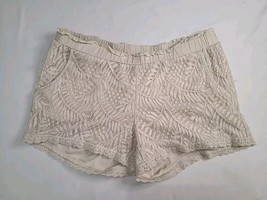 Jolt Crochet Overlay Lined Shorts Ivory Short Size Size Small Fern Leaf ... - $24.63