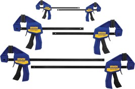 Irwin Quick-Grip Clamps For Woodworking, One-Handed Bar Clamps, 6-Pack (... - $58.99