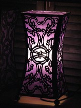 Purple table lamp, Moroccan style purple lamp,  Purple floor Lamp, Purple lamp - £77.98 GBP