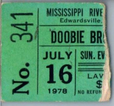 Billet De Concert Des Doobie Brothers 16 Juillet 1978 Edwardsville Illinois - $49.49