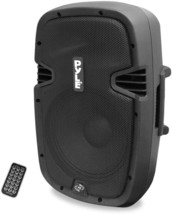 Powered Active Pa System Loudspeaker Bluetooth With Microphone 8-Inch Bass - £121.57 GBP
