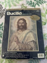 Bucilla Counted Cross Stitch Christ's Image 42434 11 x 14 Picture New Open Bag - $23.77