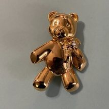AAI Christmas Teddy Bear Brooch Women&#39;s Lapel Pin Vintage Jewelry - $9.49
