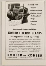 1948 Print Ad Kohler Electric Plants for Yachts, Boats, Cabin Cruisers Kohler,WI - £6.81 GBP