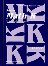 Saxon Math K Homeschool Teacher&#39;s Manual 1st Edition [Spiral-bound] SAXON PUBLIS - £42.63 GBP
