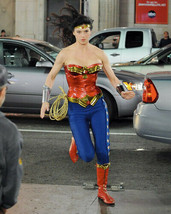 ADRIANNE PALICKI runs in street wearing Wonder Woman costume busty 8x10 photo - £7.71 GBP