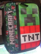 MINECRAFT TNT Kids BPA-Free Insulated Lunch Tote Box w/ Bottle Pocket NWT - £11.05 GBP