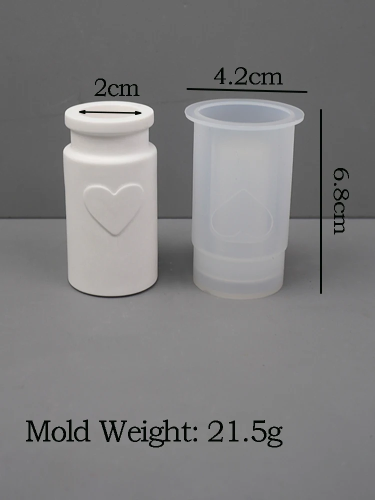 DIY Round Love Bottle Silicone Mold candlestick Test-tube hydroponics va... - $10.30 CAD