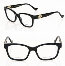 GUCCI 1025 Black Gold Removable Chain Pendant Charm Eyeglasses 51m GG1025O 003 - $386.10