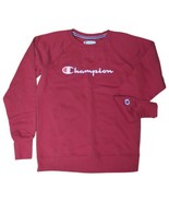 Champion Dark Red Sweatshirt Size Medium Logo Pullover Crewneck - $12.62