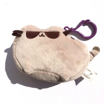 Pusheen the Cat with Sunglasses Plush Keychain Backpack Clip Purple Clip Gund  - £6.95 GBP