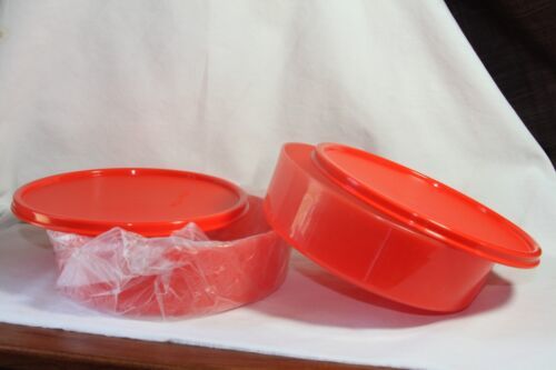 Primary image for Tupperware Bowls (new) MICROWAVE REHEATABLE CEREAL BOWLS -2 CUP- EMBERGLOW 500ML