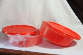 Tupperware Bowls (new) MICROWAVE REHEATABLE CEREAL BOWLS -2 CUP- EMBERGL... - £19.05 GBP