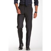Ike Behar Mens Charcoal Grey Wool Flat Front Dress Suit Slacks Pants 32 NWT - £83.72 GBP