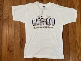 Vintage Adult Large Cape Cod Massachusetts T-Shirt 90s Fish Ocean Tee Beach New - £28.27 GBP