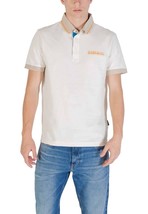 Napapijri Men Polo Beige Designer Shirt Logo 2025 Collection - $1,549.80 MXN