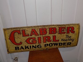Vintage Clabber Girl The Healthy Baking Powder Tin Sign - $396.00