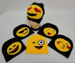 Emoji Knitted Beanie Winter Hat Men Women Unisex New! - £5.54 GBP